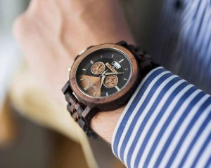 wooden wristwatch